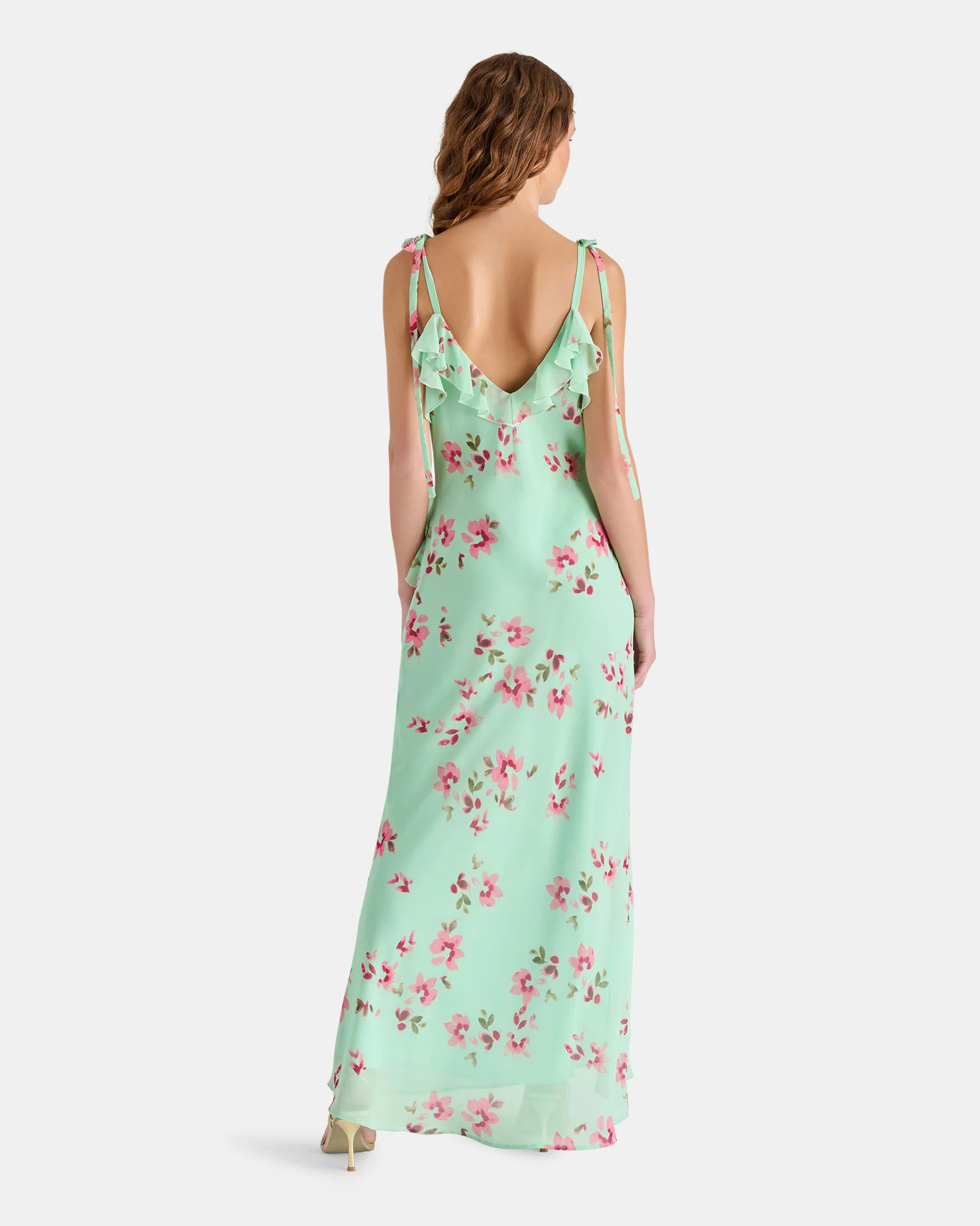 ADALINA DRESS MINT FLORAL GREEN - Image 5