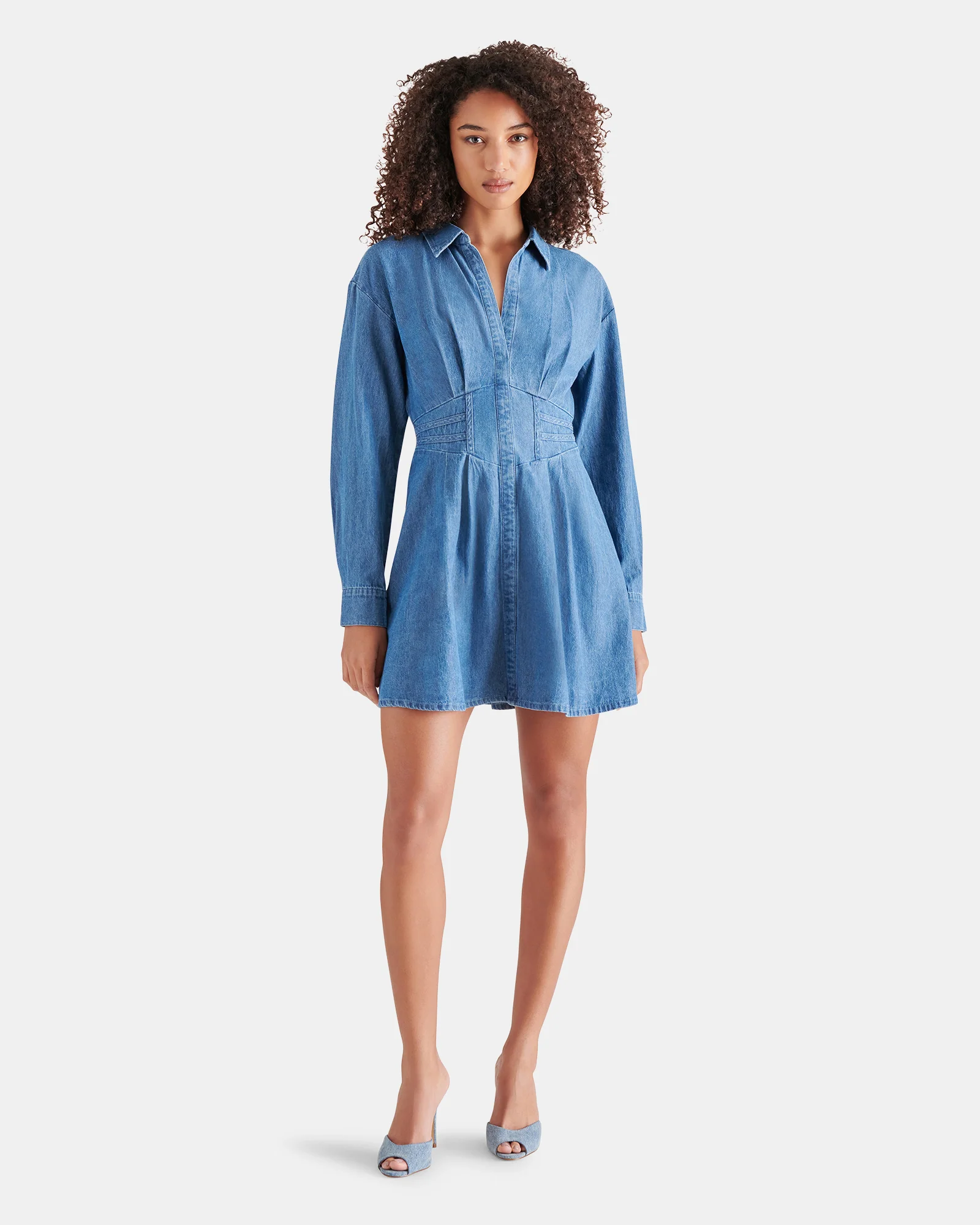 ARIA DRESS DENIM LIGHT BLUE DENIM