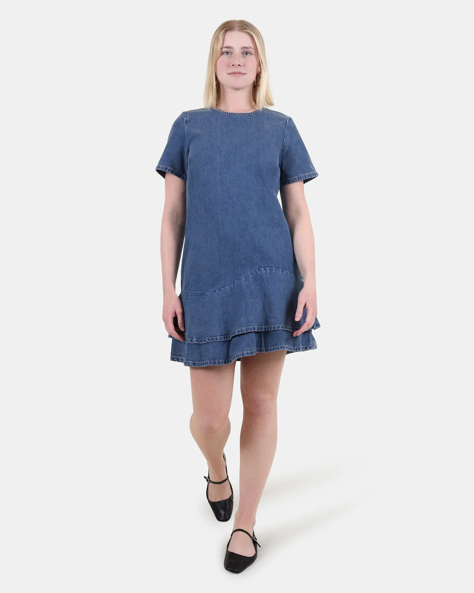 TINA DRESS DARK BLUE DENIM