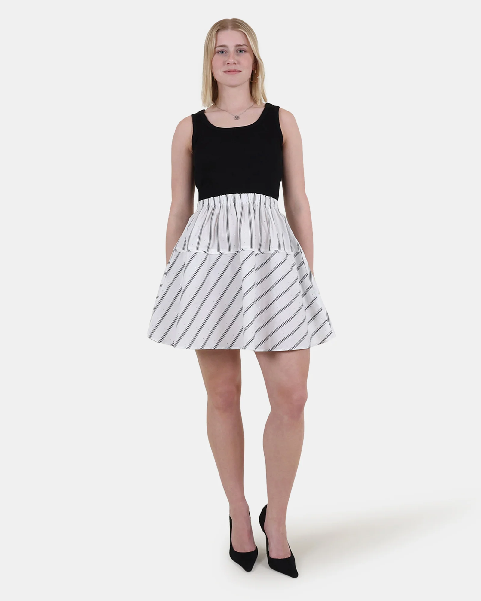 JENNIFER DRESS BLACK WHITE