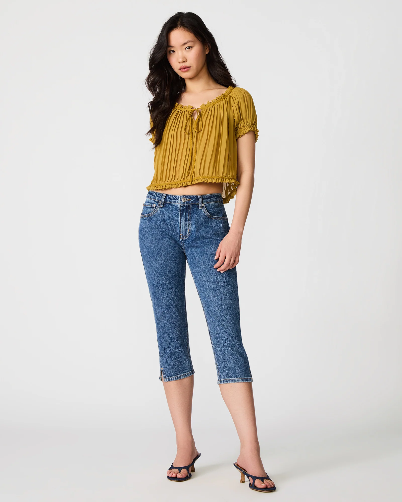 DEVAN CAPRI PANT INDIGO DENIM - Image 2