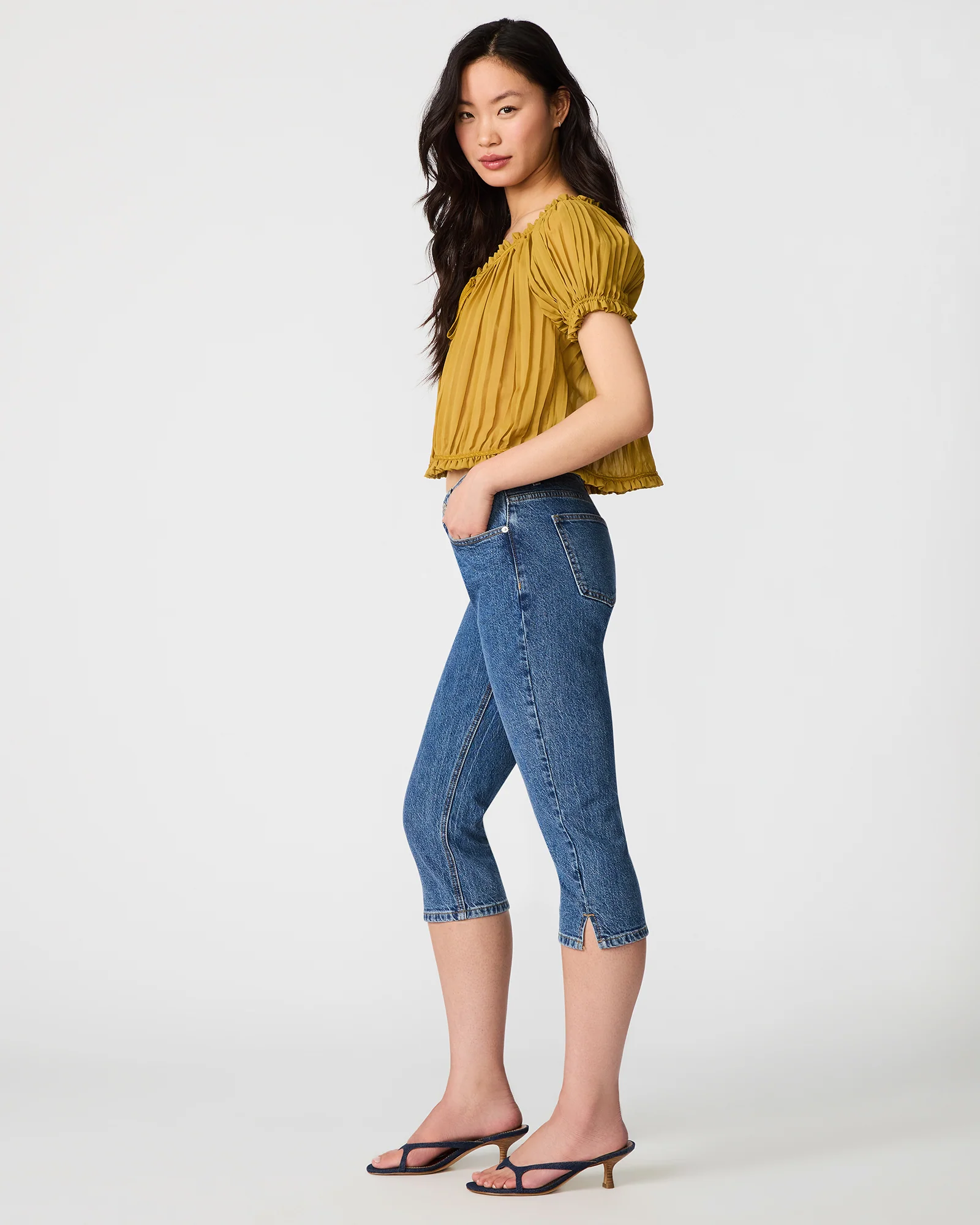 DEVAN CAPRI PANT INDIGO DENIM - Image 4
