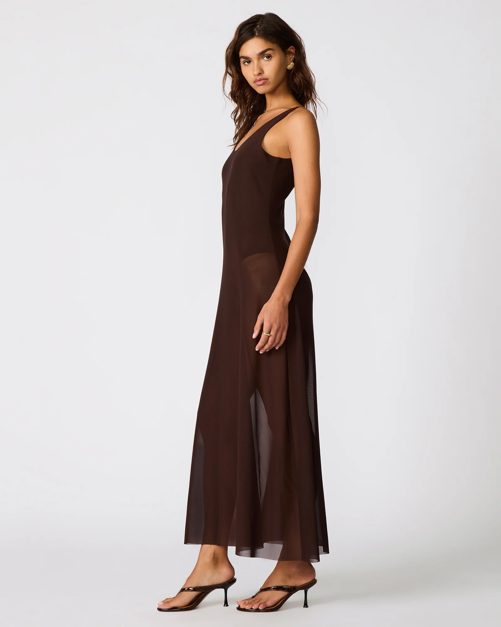 SHARLENE DRESS BROWN - Image 4
