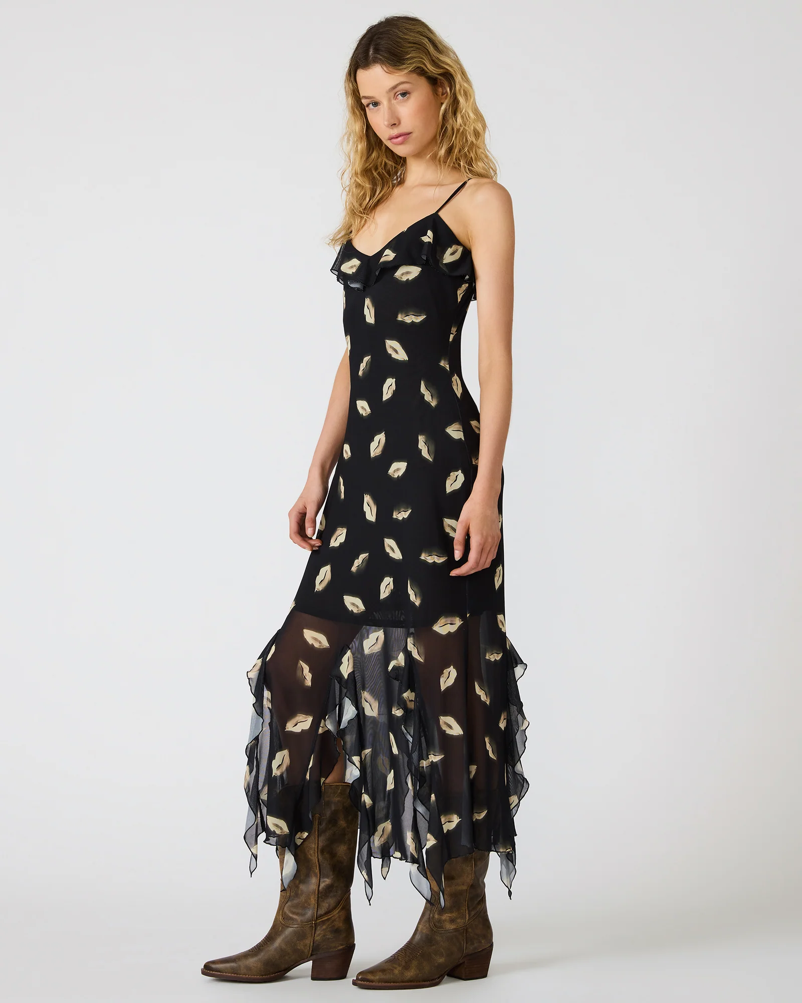 MARIANE DRESS BLACK MULTI - Image 2