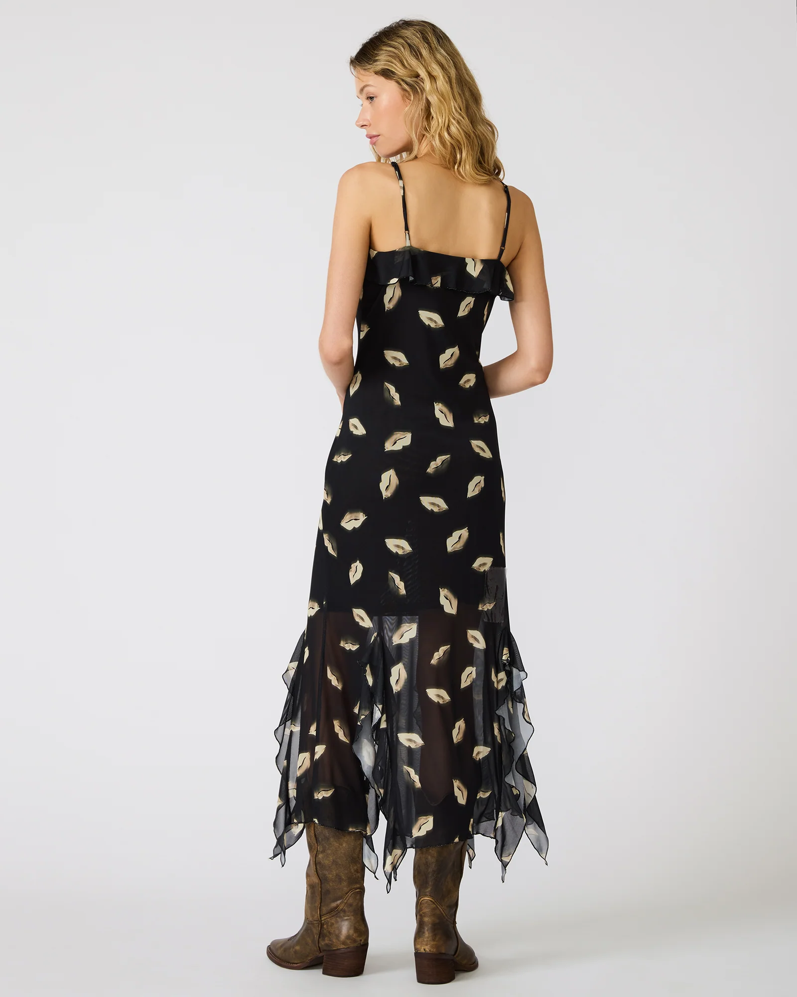 MARIANE DRESS BLACK MULTI - Image 4